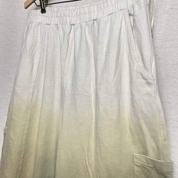 World Market Womens Green Ombre Lounge Cargo Sweat Pants Elastic Waist L / XL - Picture 2 of 7